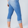 14 calca feminina jeans capri skinny modeladora