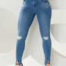 88 calca feminina jeans skinny destroyed