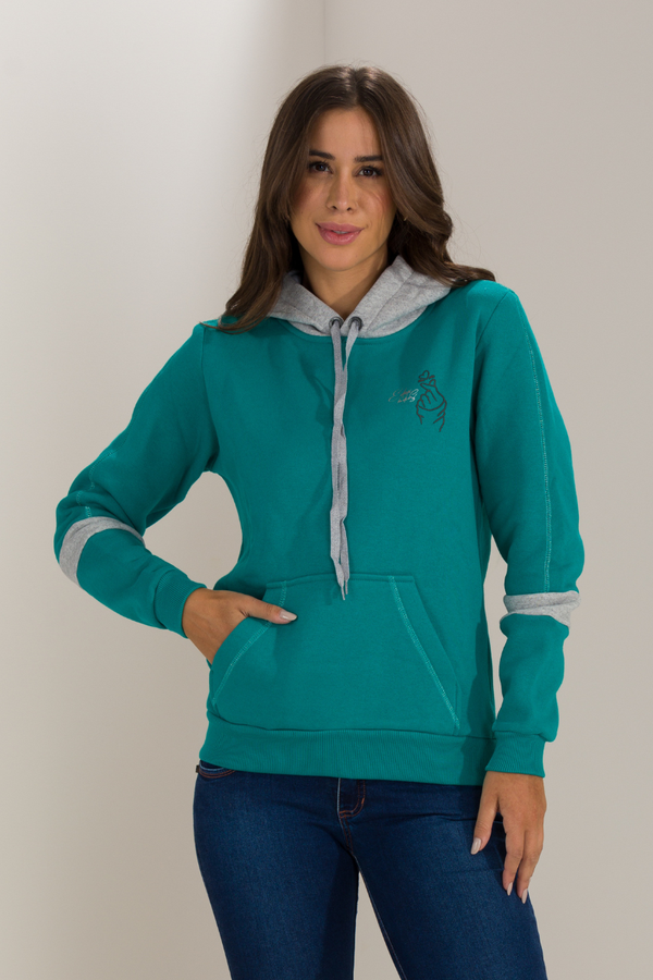 Moletom Feminino de Inverno Duas Cores Moletom Feminino de Inverno Duas Cores