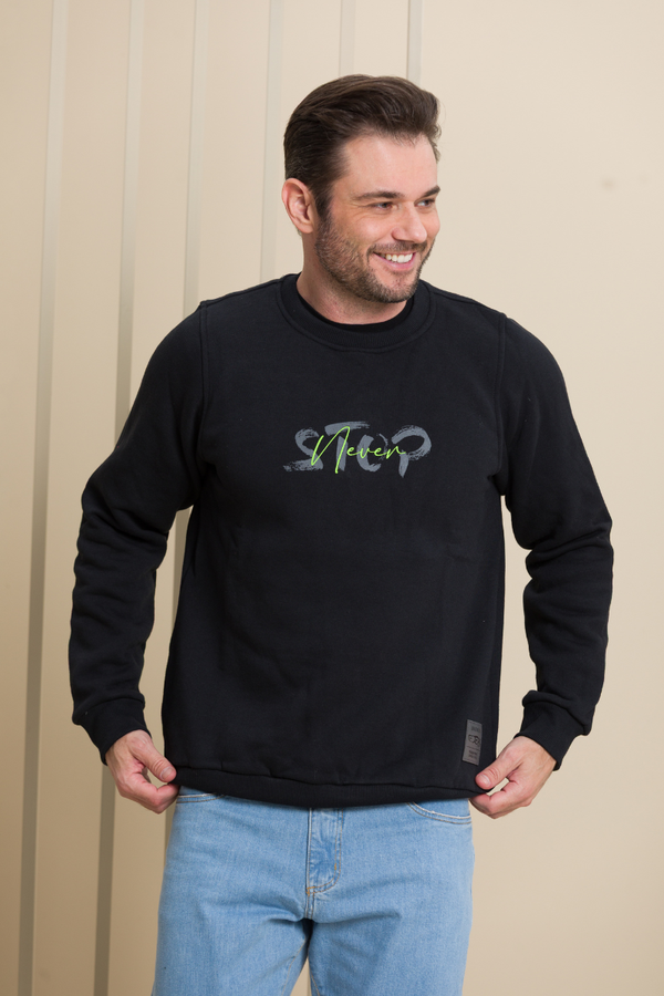 Moletom Masculino Never Stop Gola O