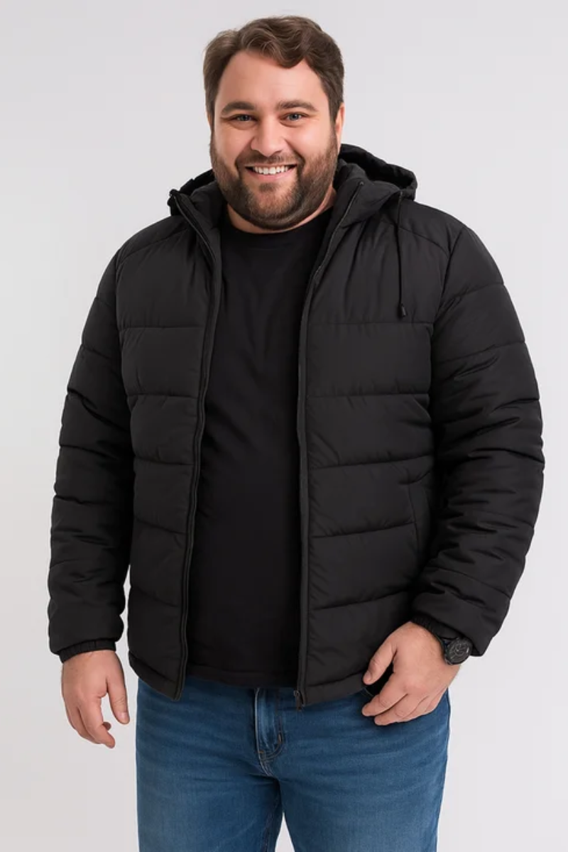 2025TODAYFULMonsterDownJacket38ブラック Jaqueta Masculina Nylon Fosco Plus Size (Preto)