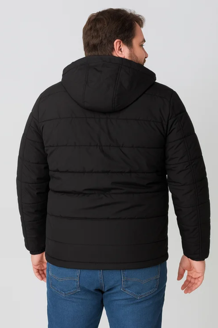 Jaqueta Masculina Nylon Fosco Plus Size (Preto)