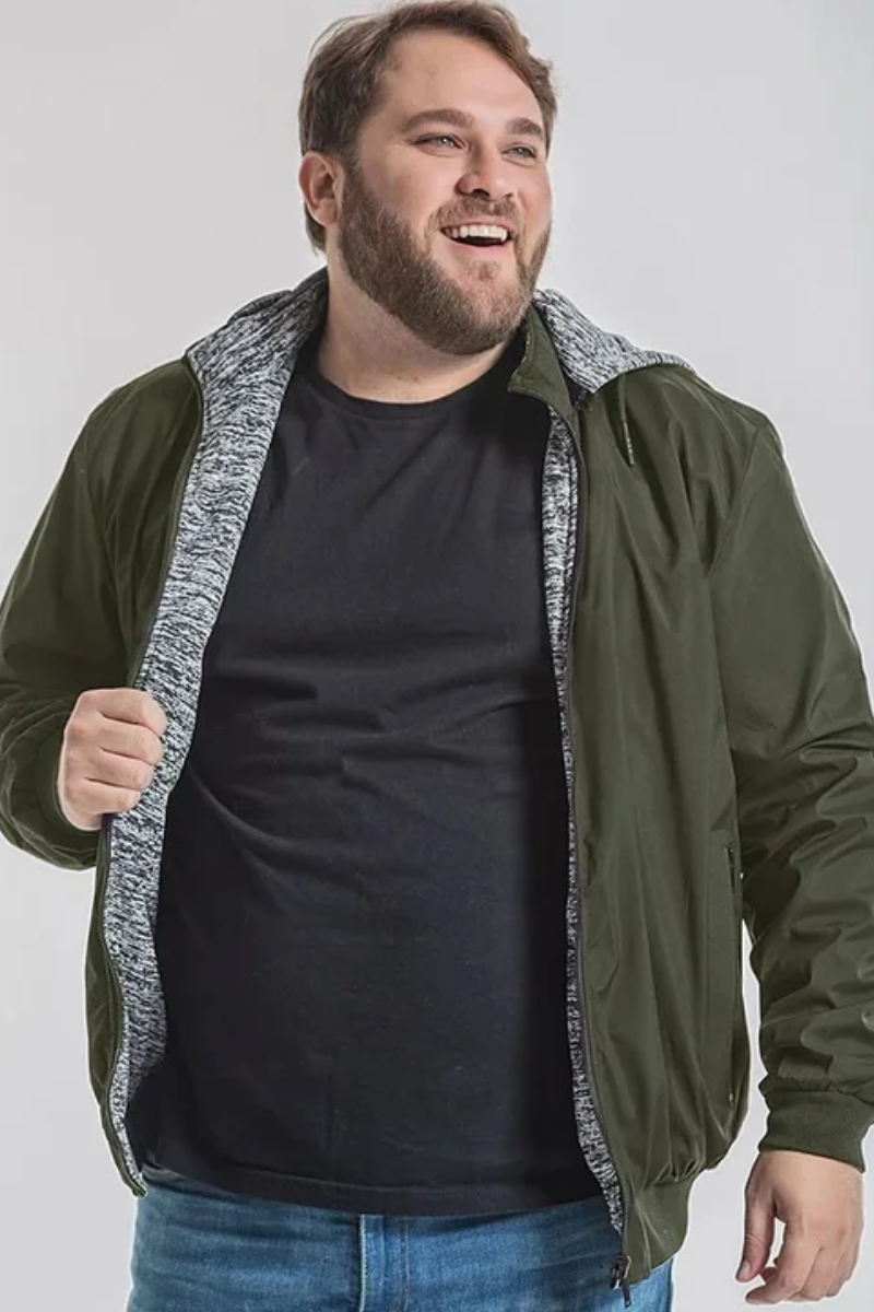 【HOMME PLUS】 Tailored jacket 90aw Jaqueta Bomber Dupla Face Plus Size - Estilo Versátil e Conforto - KLA