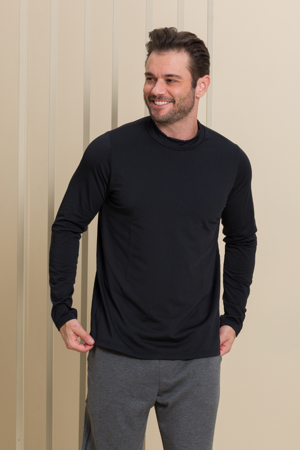 Blusa Masculina Térmica Manga Longa Gola O