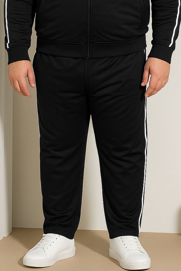 Calça Masculina Poliéster Plus Size Listras