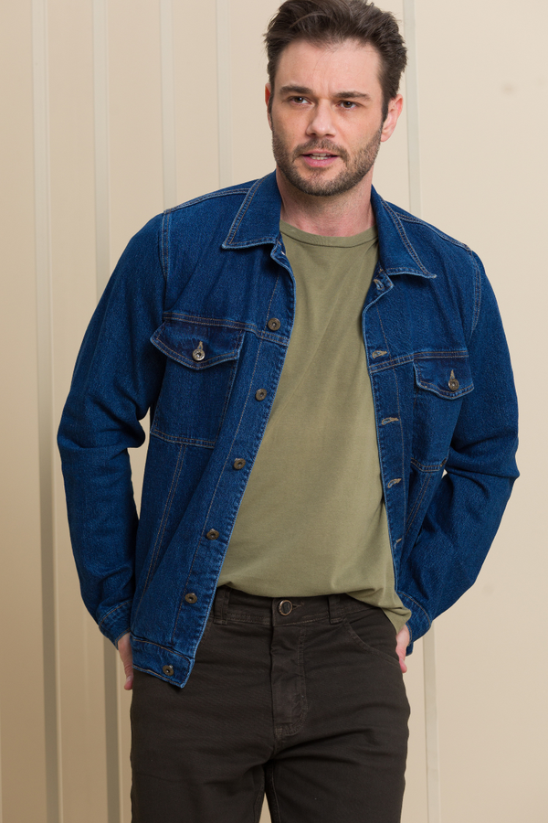 Jaqueta Masculina Jeans Tradicional 