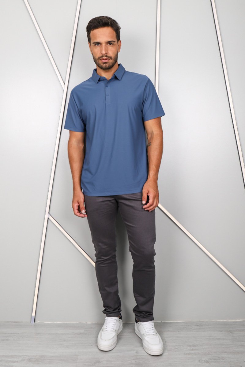 Camisa Polo Masculina Dry Fit Tech Costura Laser (Capuccino)