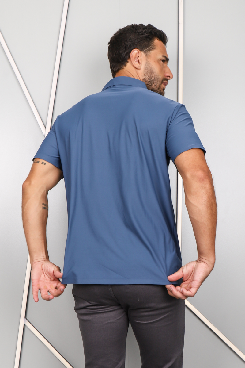 Camisa Polo Masculina Dry Fit Tech Costura Laser (Capuccino)