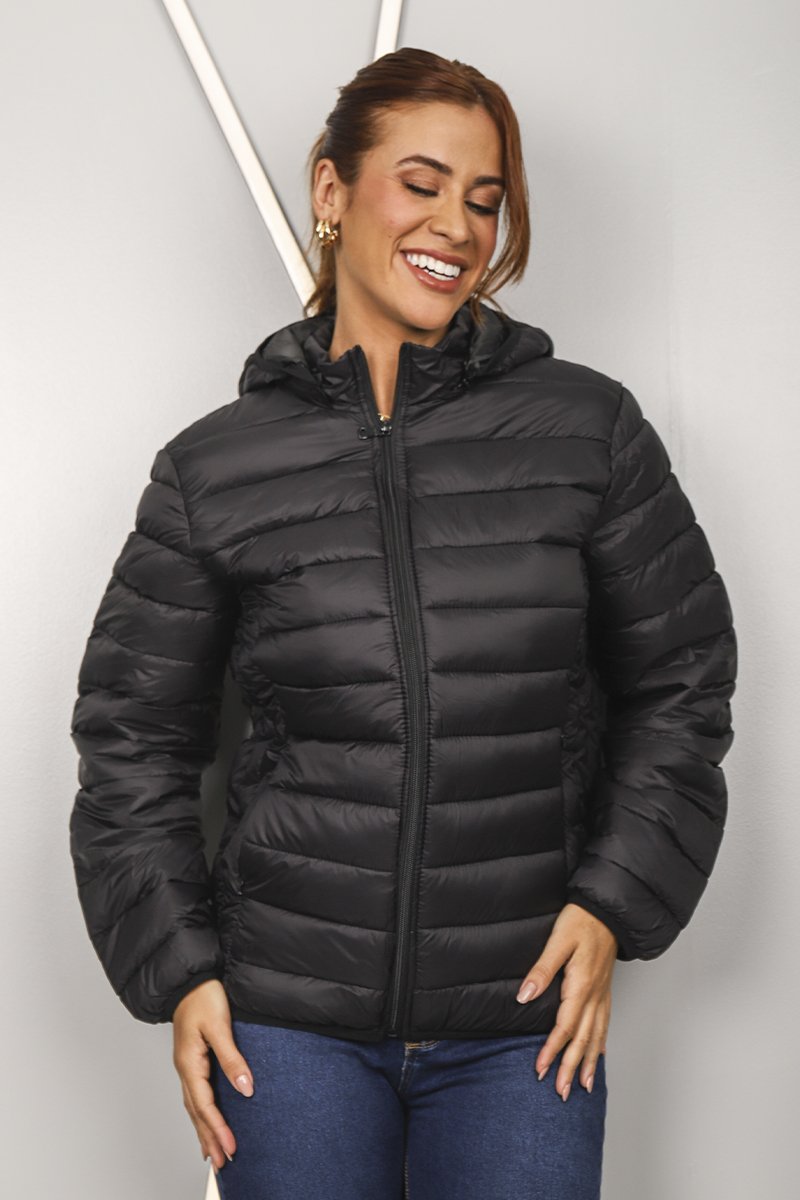 Jaqueta feminina nylon vista frontal