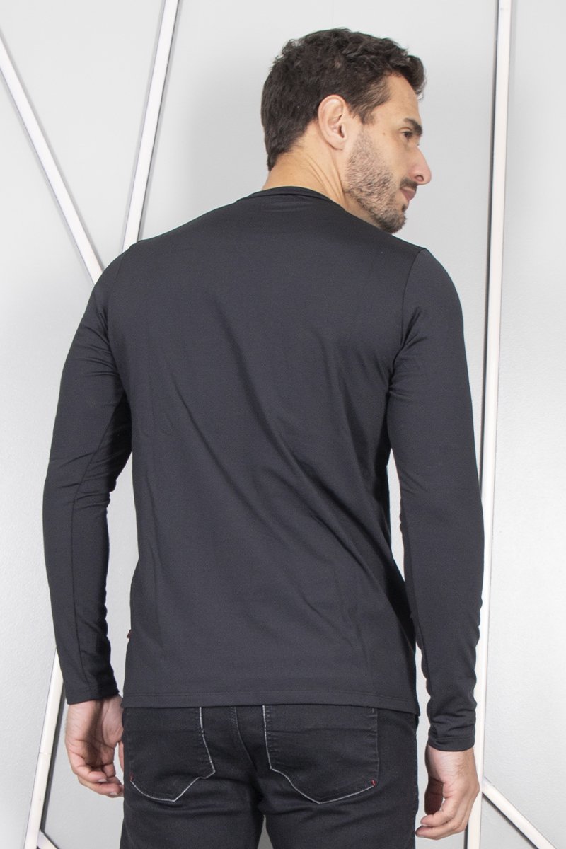 Blusa masculina poli&eacute;ster manga longa
