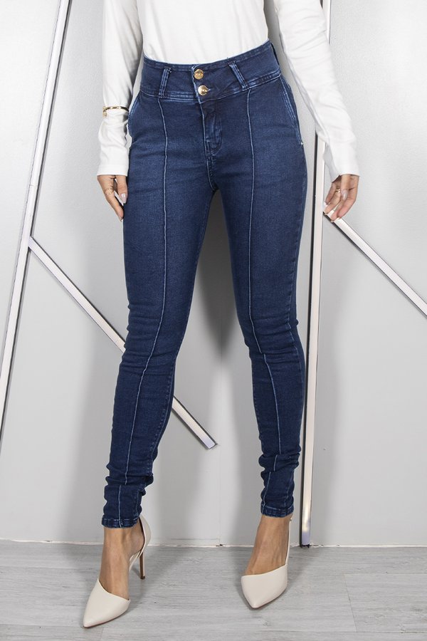 Calça Feminina Jeans Skinny Pespontada