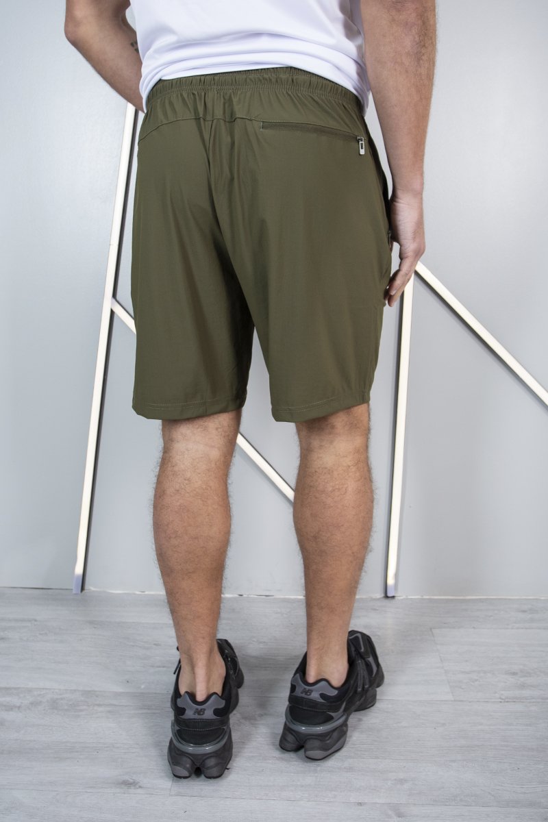 Bermuda masculina poliamida verde militar